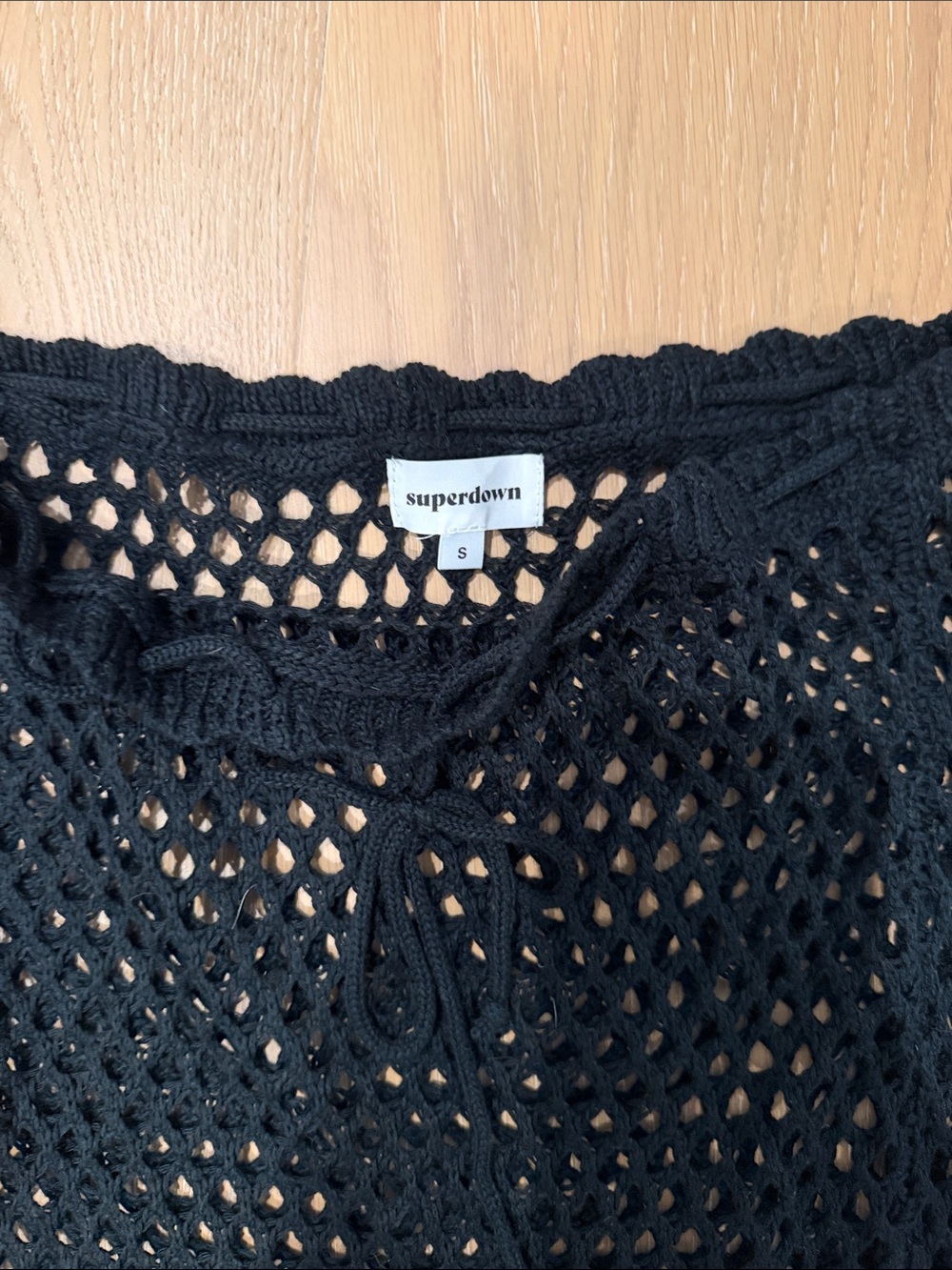 superdown Black Crochet Maxi Skirt - Picture 2 of 2